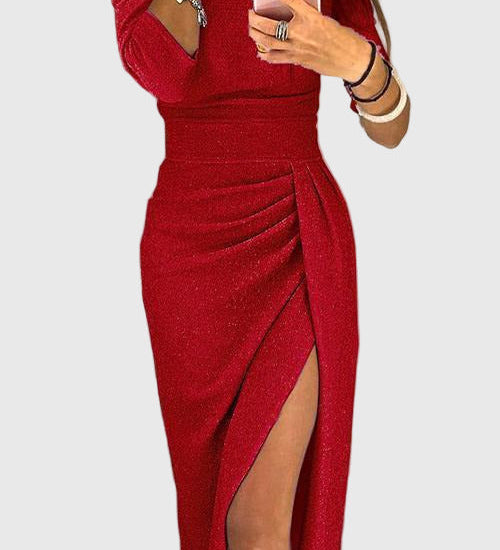 Milica - Elegantna midi haljina s prorezom